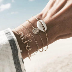NEWBUY 23 Style Mix Turtle Heart Pearl Wave LOVE Crystal Marble Charm Bracelets for Women Boho Tassel Bracelet Femme Bijoux